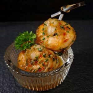 Keptos krevetės mango - jalapeno padaže